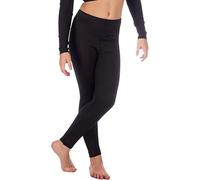 KIKFIT Leggings de Danse Brillants pour Femme - Collants de Ballet élastiques sans Pieds en Lycra (Noir, 2XL)