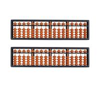 KIKFOPD Abacus 17 Chiffres Cadre Plastique Soroban 2-Pack Enfants Maths | 2-Pack Abacus pour apprentissage progressif, 17 perles par cadre, parfait pour pratiques en maths et jeux educatifs.