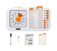 KIKFOPD Minuteur de tâche Planification des horaires ureau | Parfait pour le suivi des tâches, minuterie d’étude et horloge, adapté à l’environnement scolaire et professionnel.