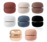 kiki fancy Lot de 8 paires d'épingles magnétiques pour hijab - Multicolores - Aimants colorés - Petit fermoir magnétique pour écharpe - Pour femmes et filles
