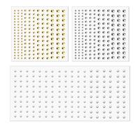 kiki fancy Piercing de lèvre - Faux piercing - 3 feuilles - Faux piercing de nez - Piercing de nez non pénétrant - À coller - Avec perle argentée et dorée - Autocollant de nombril - Style punk cool -