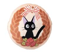 Marushin Oreiller Kiki la Petite Sorcière Jiji Couronne de Pain 35 x 35 cm