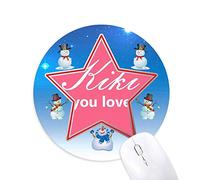kiki, tu m'aimes bonhomme de neige, tapis de souris série star mat