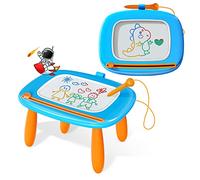 Kikidex Planche à dessin magnétique, jouet pour petite fille de 1 à 2 ans, jouet éducatif et éducatif pour bébé de 1, 2, 3 ans, cadeau d'anniversaire (bleu)