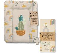 Kikido Cactus - Matelas a Langer 50x70 + Matelas à Langer de Voyage 40x60 | Kit pour le Change de Couches à la Maison et à l’extérieur, Matériaux Premium certifiés, Imperméables, Sûrs, Résistants