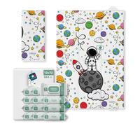 Kikido Kit Voyage - Matelas à Langer de Voyage 40x60 + 864x Lingettes Talc | Kit pour le Change de Couches de Voyage, avec 1 Pliable Matelas et 12 Paquets de 72 Lingettes Bébé au Talc & Aloe Vera
