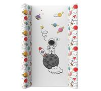 Kikido Matelas à Langer Bebe 50x70 cm - Astronaute - Table a Langer Lavable pour Changer le Couche - Matelas à Langer Bébé avec Bords 70x50 - Universel et Imperméable
