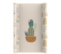 Kikido Matelas à Langer Bebe 50x70 cm - Cactus - Table a Langer Lavable pour Changer le Couche - Matelas à Langer Bébé avec Bords 70x50 - Universel et Imperméable