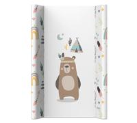 Kikido Matelas à Langer Bebe 50x70 cm - Teddy - Table a Langer Lavable pour Changer le Couche - Matelas à Langer Bébé avec Bords 70x50 - Universel et Imperméable
