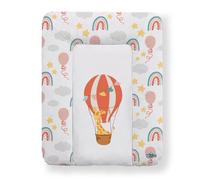 Kikido Matelas a Langer Bebe 50x70 - Montgolfière - Matelas Table a Langer Lavable pour Changer le Couche - Matelas à Langer Bébé de Voyage Imperméable 70x50 - Universel