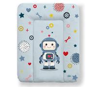 Kikido Matelas a Langer Bebe 50x70 - Robot - Matelas Table a Langer Lavable pour Changer le Couche - Matelas à Langer Bébé de Voyage Imperméable 70x50 - Universel