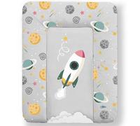 Kikido Matelas a Langer Bebe 50x70 - Shuttle - Matelas Table a Langer Lavable pour Changer le Couche - Matelas à Langer Bébé de Voyage Imperméable 70x50 - Universel