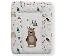 Kikido Matelas a Langer Bebe 50x70 - Teddy - Matelas Table a Langer Lavable pour Changer le Couche - Matelas à Langer Bébé de Voyage Imperméable 70x50 - Universel