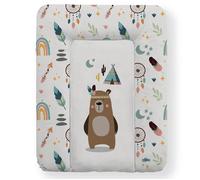 Kikido Matelas a Langer Bebe 50x70 Teddy, Matelas Table a Langer Lavable pour Changer le Couche, Matelas à Langer Bébé Imperméable