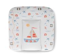 Kikido Matelas a Langer Bebe 75x70 Bateau, Matelas Table a Langer Lavable pour Changer le Couche, Matelas à Langer Bébé Imperméable