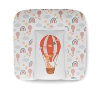 Kikido Matelas a Langer Bebe 75x70 - Montgolfière - Matelas Table a Langer Lavable pour Changer le Couche - Matelas à Langer Bébé de Voyage Imperméable 70x75 - Universel