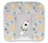 Kikido Matelas a Langer Bebe 75x70 - Shuttle - Matelas Table a Langer Lavable pour Changer le Couche - Matelas à Langer Bébé de Voyage Imperméable 70x75 - Universel