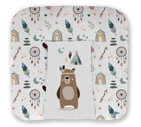 Kikido Matelas a Langer Bebe 75x70 Teddy, Matelas Table a Langer Lavable pour Changer le Couche, Matelas à Langer Bébé Imperméable