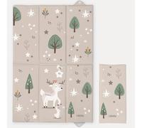 Kikido Matelas à Langer de Voyage 40x60 cm - Tapis a Langer Bébé Pliable et Imperméable 60x40 cm - Animaux de la Forêt - Matelas à Langer Nomade, Portable, et Confortable pour le Change de Couches