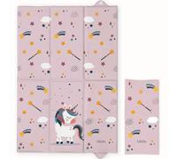 Kikido Matelas à Langer de Voyage 40x60 cm - Tapis a Langer Bébé Pliable et Imperméable 60x40 cm - Licorne - Matelas à Langer Nomade, Portable, Doux et Confortable pour le Change de Couches