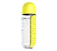 Kikier Pilulier Gobelet Portable Voyage Randonnée Kit Bouteille d'eau 600ml Imperméable et Résistant à l'humidité