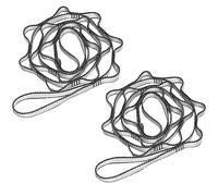 KIKIGOAL 2pcs Daisy Chains Forte D’escalade de Sangle Réglable Corde D’escalade Forte Daisy Chains Nylon Multi-fonction Yoga Strap 2 Article Daisy de Corde (Gris, 180cm)