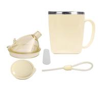 KIKIGOAL Tasse d'alimentation convalescente, tasse à boire avec paille pour patients handicapés maternités, boisson, eau, bouillie, soupe, aide à boire