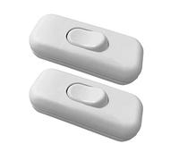 KiKiHong 2 Pcs Interrupteur Bi-polaire Inter à Bascule 6A 250V Interrupteur à Touche Basculante Variateur D'intensité/Commutateur pour Lampe, Blanc
