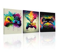 KiKiHong 3Pcs Affiches Gamer Controller avec Cadre,Décoration Murale Chambre Gaming,Décoration Gamer adaptée aux Garçons,Aux Adolescents et Aux Salles de Jeux (30x40cm)