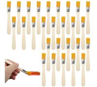 KiKiHong Lot de 35 pinceaux de peinture en bois pour peintre, teintures, vernis, colles et bricolage à la maison