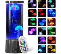KIKILIVE lampe meduse aquarium,jellyfish Lamp méduses avec 17 couleurspour decoration maison led aquarium ambiance cadeau femme homme anniversaire