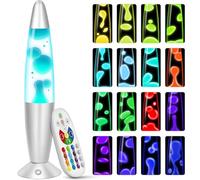 KIKILIVE Lampe multicolore mouvement liquide Lampe Ambiance - 13.5in Décor de Bureau Cinétique Anti-Stress, LED Éco-Responsable avec Télécommande, Art Cinétique Artisanal pour Détente/Bureau/Cadeau