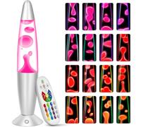 KIKILIVE Lampe multicolore mouvement liquide Lampe Ambiance - 13.5in Décor de Bureau Cinétique Anti-Stress, LED Éco-Responsable avec Télécommande, Art Cinétique Artisanal pour Détente/Bureau/Cadeau
