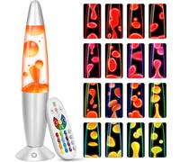 KIKILIVE Lampe multicolore mouvement liquide Lampe Ambiance - 13.5in Décor de Bureau Cinétique Anti-Stress, LED Éco-Responsable avec Télécommande, Art Cinétique Artisanal pour Détente/Bureau/Cadeau