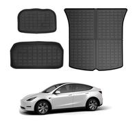 KIKIMO Tapis de Rangement et Doublure de Coffre pour Tesla Model Y, 5 Places 2020-2025, TPE résistant aux intempéries, Ajustement personnalisé (ne Convient Pas aux Juniper)
