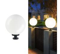 Kikioo Extérieur IP65 étanche jardin poteau lampe colonne industrielle moderne globe sphérique boule pilier lanterne patio paysage éclairage E27 clôture externe pont lampe de table