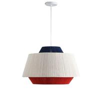 Kikioo Lustre nordique en rotin tissé à la main de 45 cm, hauteur réglable, style campagnard, luminaire suspendu moderne en fil de coton tissé, idéal pour une chambre, un salon ou une salle d'attente.
