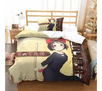 Kiki's Delivery Service Impression En D Sets De Housse De Avec Fermeture Eclair Couettes Hayao Miyazaki Animated Films Housse De Couette Microfibre £¬A