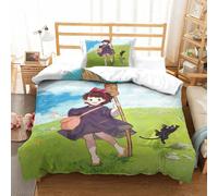 Kiki's Delivery Service Impression En D Sets De Housse De Avec Fermeture Eclair Couettes Hayao Miyazaki Animated Films Housse De Couette Microfibre £¬A