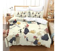 Kiki's Delivery Service Impression En D Sets De Housse De Avec Fermeture Eclair Couettes Hayao Miyazaki Animated Films Housse De Couette Microfibre £¬A