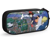 Kiki's Delivery Service Trousse À Crayons Mignonne Avec Fermeture Éclair Pour Étudiants Et Étudiants Noir
