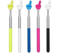 KIKISML 5 Pièces Pointeurs Télescopiques pour Enseignant, Pointeur Doigt Rétractables pour Tableau Blanc Extensibles Bâton de Doigt Mini Pointeurs D'enseignement Présentateur pour L'école