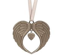 KIkiye Lot de 5 pendentifs élégants en forme de cœur d'ange pour décoration de Noël « A Piece Of My Heart Is In Heaven »