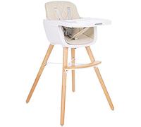 Chaise Haute 2 en 1 Woody Beige - Kikka boo