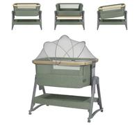 Kikka boo lit d'appoint Nanna 2 matelas Barres de balancement Moustiquaire Roues, coloris:verdoyant