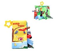 KIKKA BOO - Livre éducatif en tissu avec anneau de dentition Bird Tails Cahiers de coloriage, multicolore (31201010268)