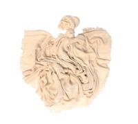 KIKKA MIA - BAMBOO - Écharpe pour femme fabriquée en Italie - Foulard élégant accessoire écharpe de haute qualité fabriqué en Italie 100 % - BAMBOO couleur unie, Beige clair., taille unique