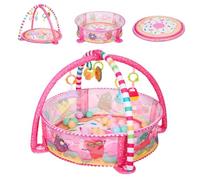 Kikkaboo Arche de jeu 30 balles Tapis d'éveil Piscine à balles Jouets amovibles, coloris:rose rosâtre