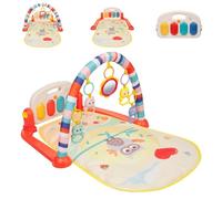 Kikkaboo Arche de jeu Couverture pour bébé Happy Owl Touches de piano préhension, coloris:rouge