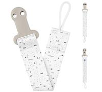 Kikkaboo attache-sucette bébé Savanna, attache-tétine, dès la naissance, coloris:brunir